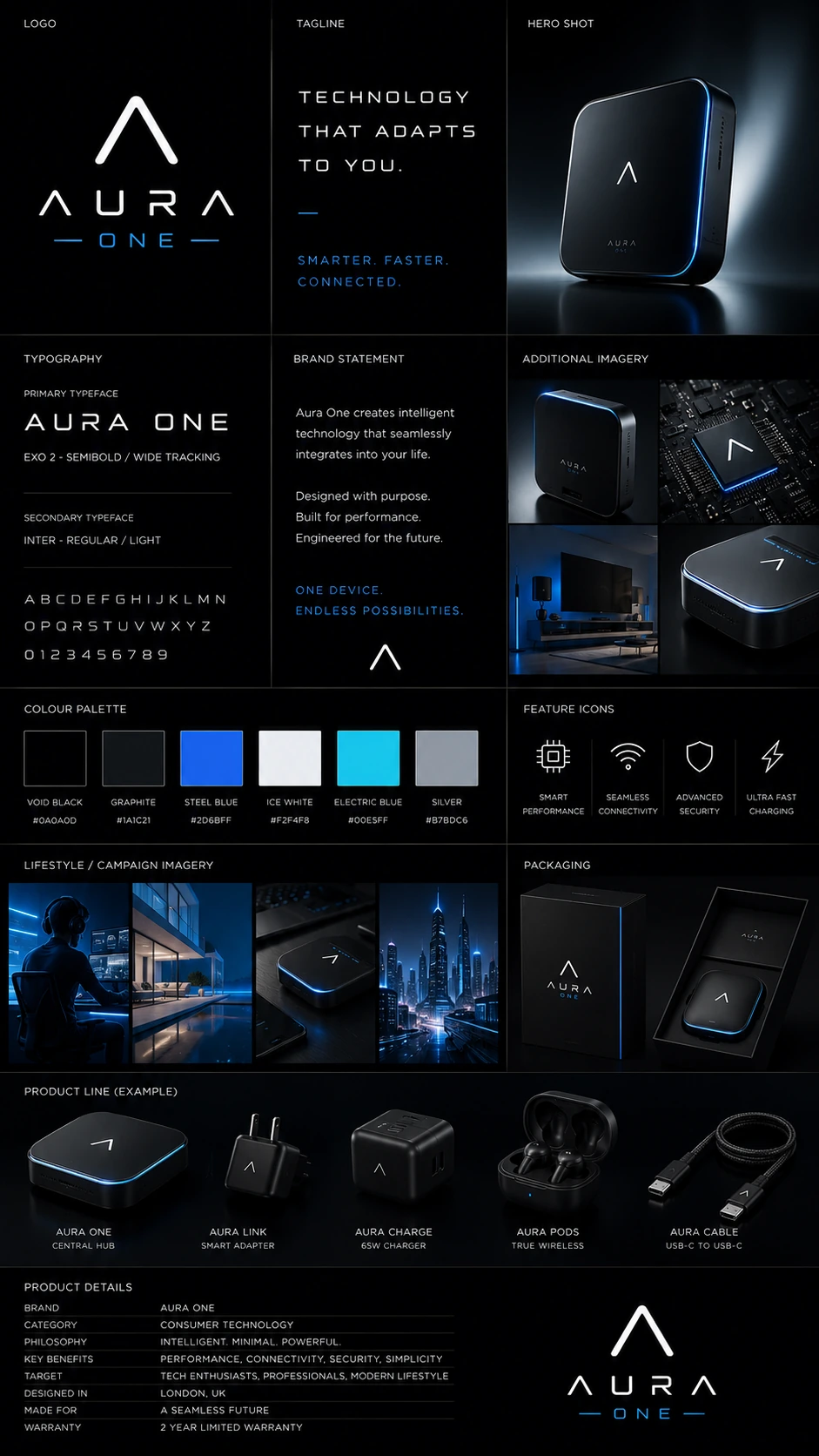 AURA ONE complete technology brand kit